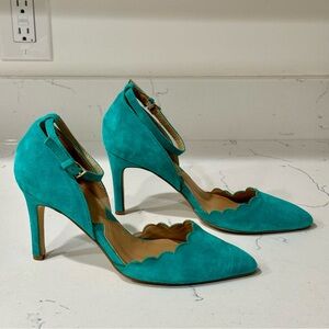 Teal Adrienne Vittadini Size 7 Heels with Ankle Strap